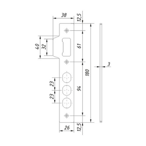 Ответная планка к ГАРДИАН 1011 /24925/