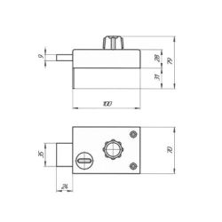 Замок накладной Балтика-1/Ригель