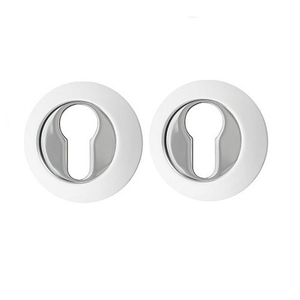 Накладка под цилиндр PUERTO ET AL 08 MSW/CP (матовый супер белый/хром блестящий)