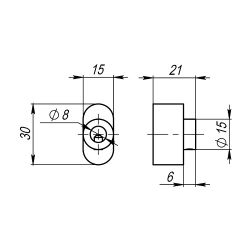 Вертушка на цилиндр ARMADILLO CB-S BL-26 черный /43267/