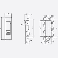 Замок мебельный 7085