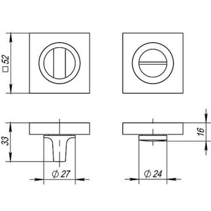 Ручка поворотная FUARO BK6 KM AB/GP-7 бронза/золото /23689/