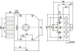 Замок накладной СЕНАТ ЗНП1-2 5кл. о/п