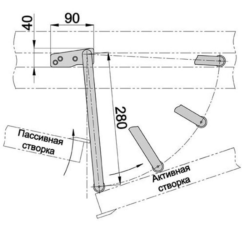 Координатор последовательного закрывания двустворчатых дверей NOTEDO C-II