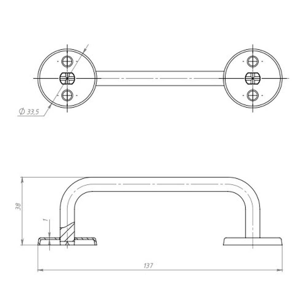 Ручка-скоба Кунгур РС-100-3 цинк (1 шт)