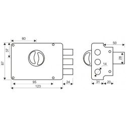 Замок накладной АЛЛЮР ЗН1-3-2