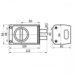Замок накладной ПРОСАМ 88400-ЗНД-1А Рязань