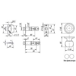 Ручка защелка PUNTO 6072 SB-P (без фик.) мат.золото /25231/