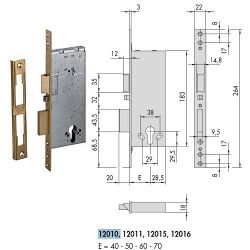 Замок врезной электромеханический CISA 12.011.40