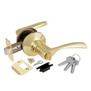 Ручка защелка AJAX 6010 PB-E (кл./фик.) золото /39515/