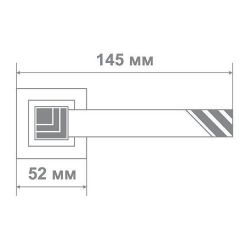 Ручка дверная Leo Z0-02210 CPB хром/черный