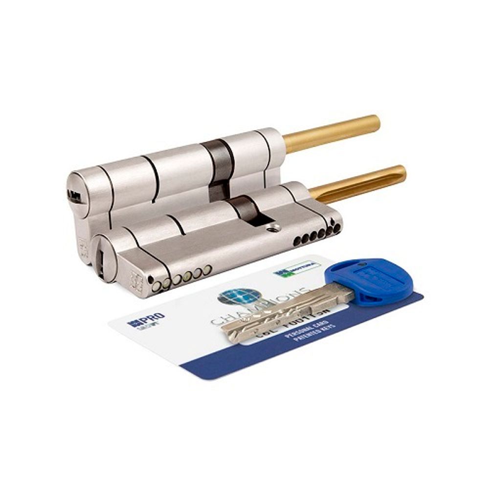Цилиндровый механизм под вертушку (дл. шток) MOTTURA CP4P313101C5 (62 мм/26+10+26) никель