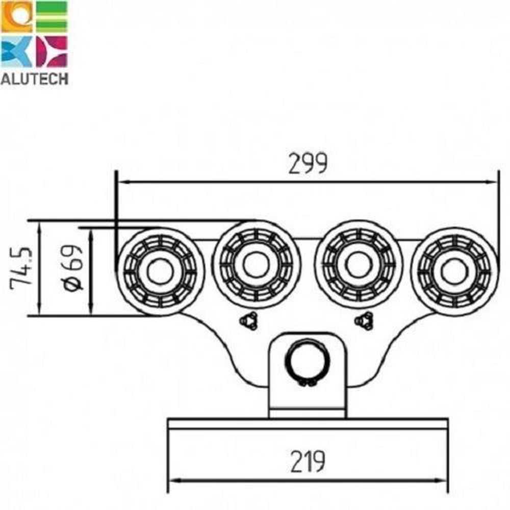 Опора роликовая (полимерные ролики). Для ворот до 500 кг. Light SGN.02.100