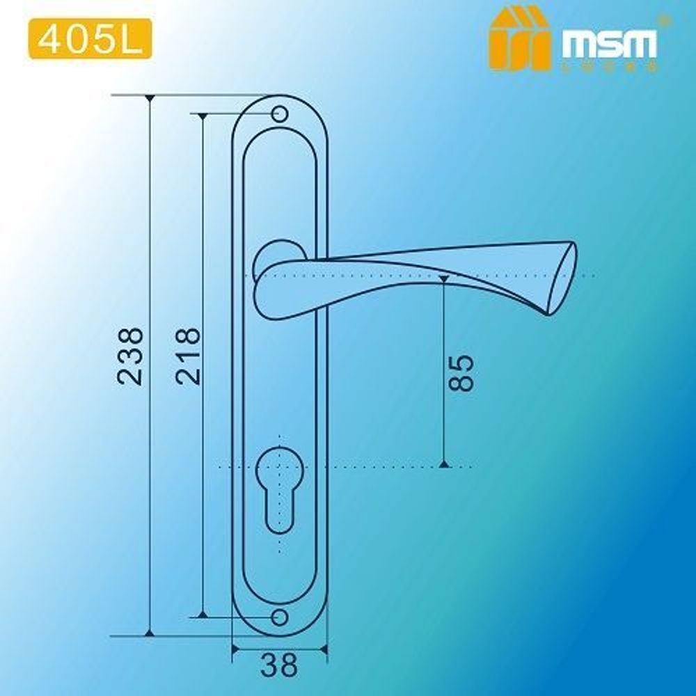 Ручки на планке MSM 405L PB пол.латунь