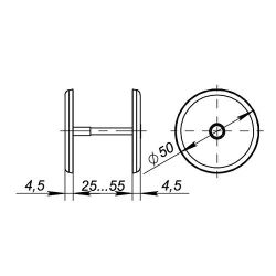 Декоративная накладка FUARO ESC-001 WH белый /38129/