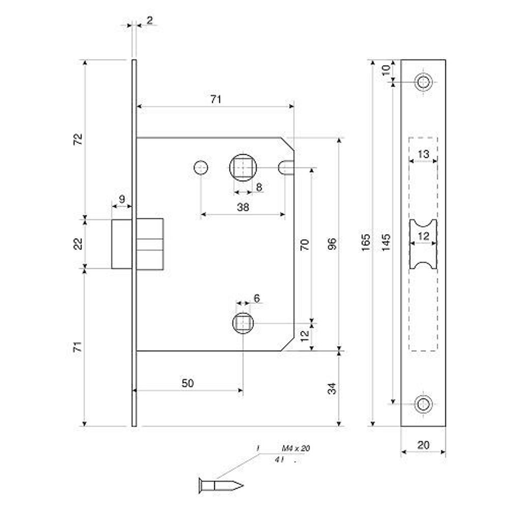 Защелка с фиксацией APECS 5600-WC-CR