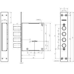 Замок врезной ГАРДИАН 100.01Т 4 кл. (ЗК.503Н)