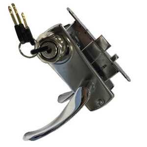 Замок врезной с ручками ЗВАД 1-10М Хром (Левый)