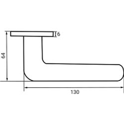 Ручка дверная PUERTO AL 555-03 SSC slim (супер сатин хром)
