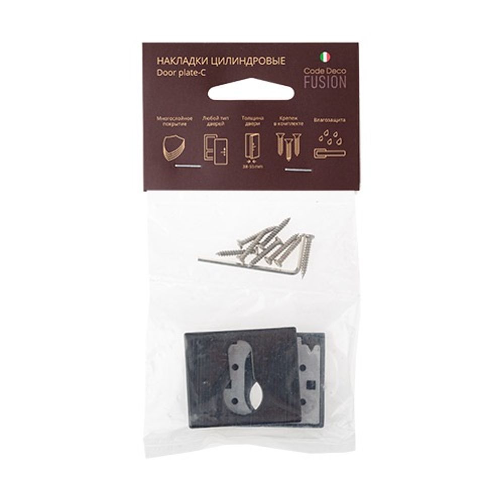 Накладки цилиндровые Code Deco Fusion DP-C-100 BLM черный матовый