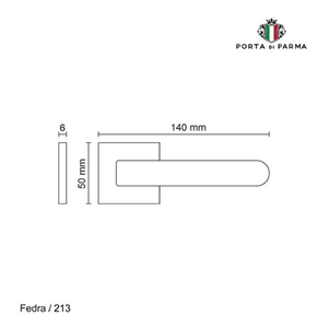 Ручка раздельная PORTA DI PARMA Fedra CP хром