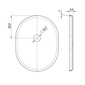 Декоративная накладка под шток FUARO ESC 474 GP золото /23273/ (1 шт)