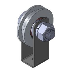 Ролик металл d-50 бельевой со скобой