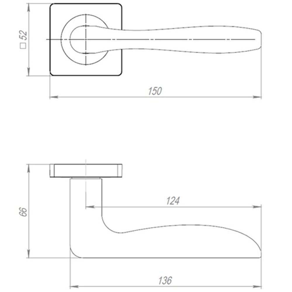 Ручка раздельная AJAX VOLTA JK BL-24 черный /62341/