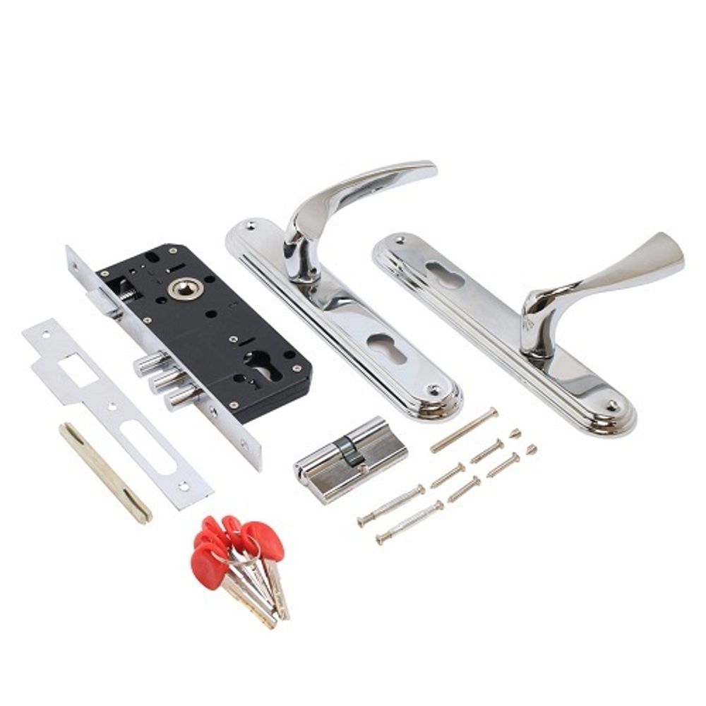 Замок врезной БУЛАТ ЗВ4-3.03.04 НОМОС хром