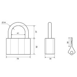 Замок навесной PALLADIUM 604A