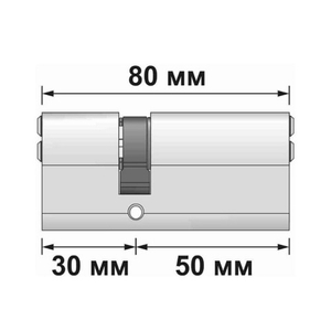 Цилиндровый механизм CISA ASIX OE300-17.00 (80 мм/25+10+45) G /18891/