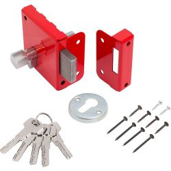 Замок Птимаш ЗН1-1 красный, полный комплект