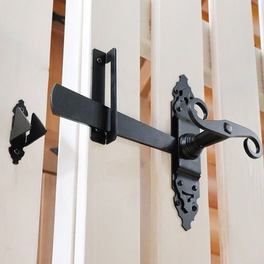 Щеколда калитки поворотная НОЭЗ Арт53-S черный матовый 4мм