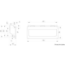 Ручка пластиковая FR 93x36 для металлической двери шкафа