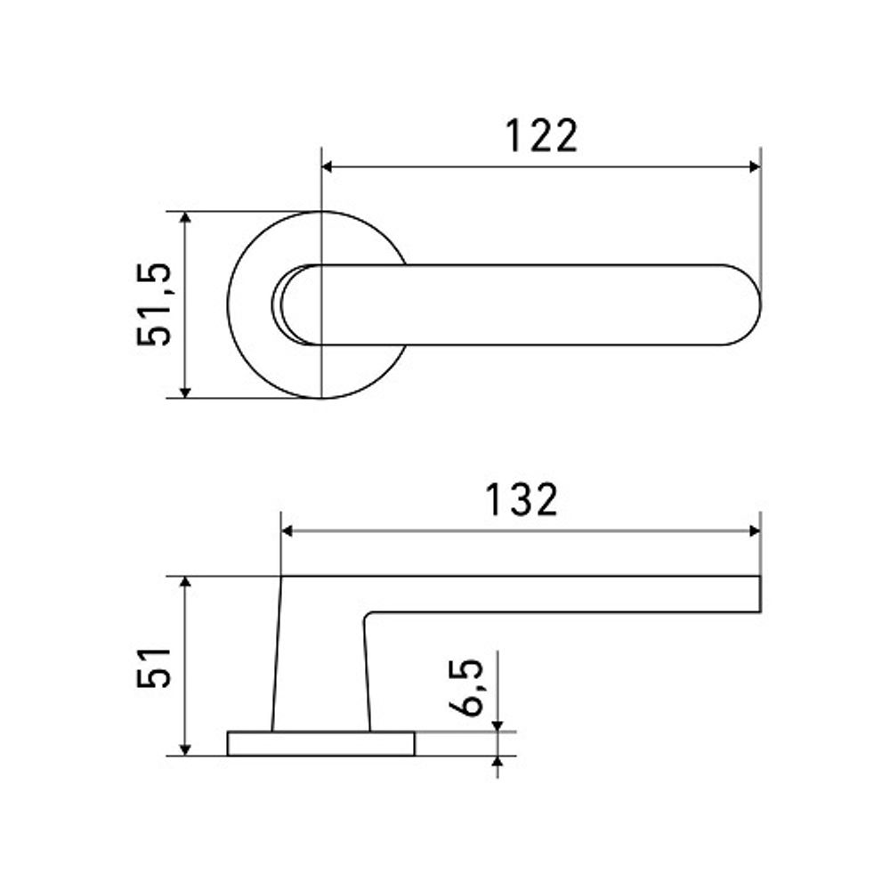 Ручка раздельная АЛЛЮР АРТ ВИТА BL мат.черный