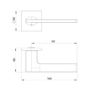 Ручка раздельная AJAX PROMO JS SN-3 мат.никель /60059/