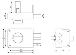 Замок накладной АЛЛЮР ЗН1-3А