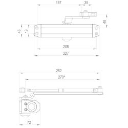 Доводчик дверной FUARO DC-205 BL до 120 кг (черный) /43915/