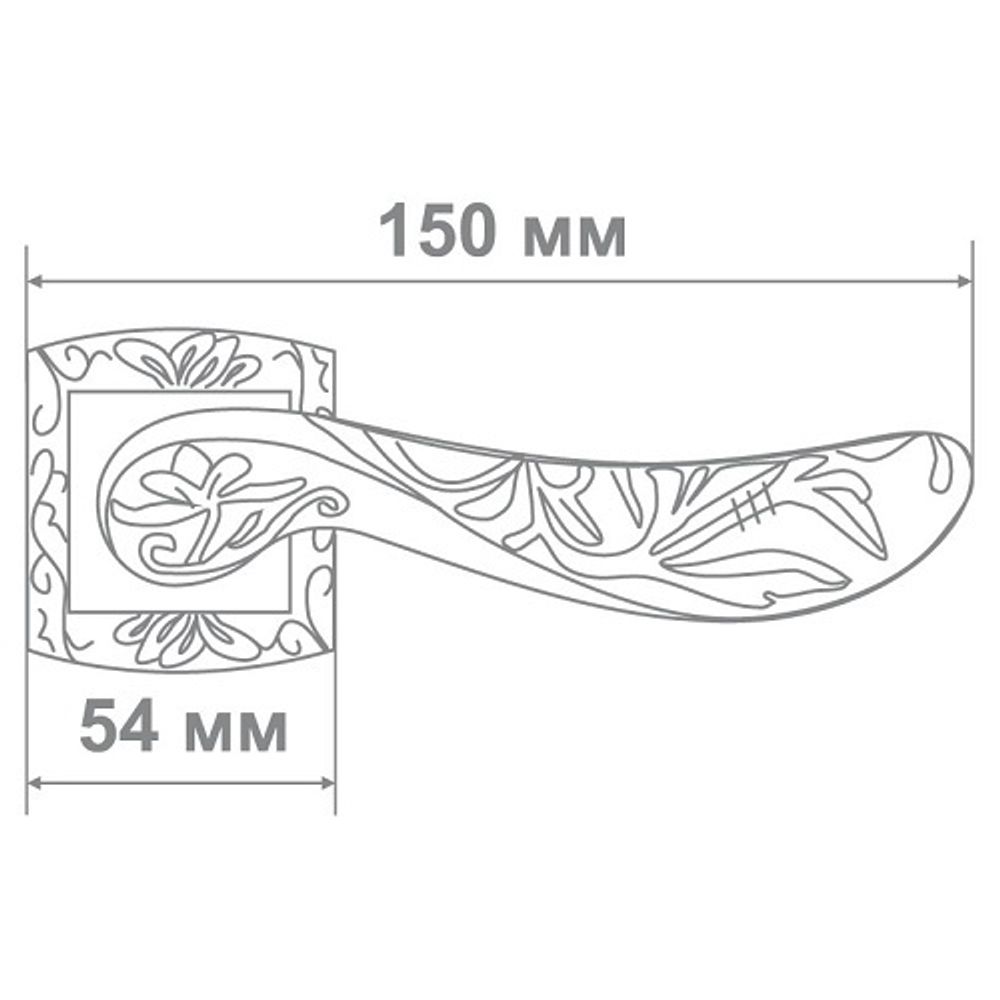 Ручка дверная Leo L3704-31 MCF кофе мат.
