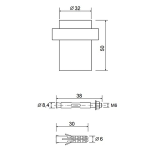 Упор дверной APECS DS-0021-INOX
