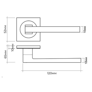 Ручка раздельная VETTORE R06.031 BN черный никель