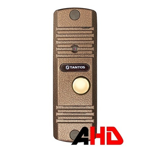 Вызывная видеопанель TANTOS Corban HD (медь) цвет., AHD 1080p, накл., 4-х провод., вандалозащ.