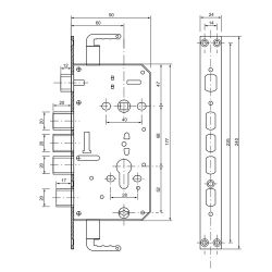 Замок врезной VANGER T-1-09-CR
