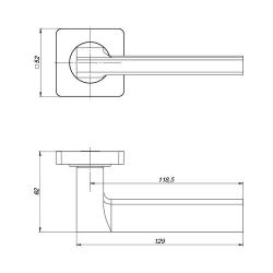 Ручка раздельная PUNTO ROTO ZQ SN/CP-3 мат.никель/хром /41055/