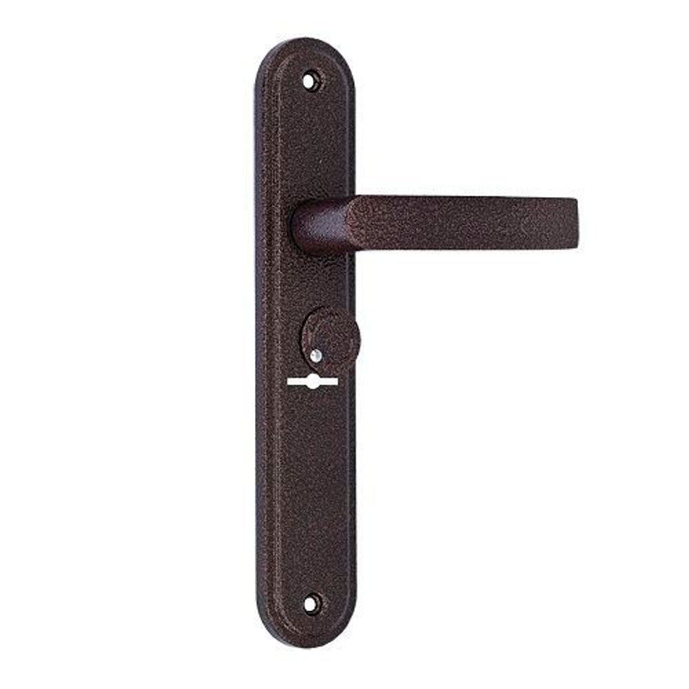 Ручка дверная МЕТТЭМ для ЗВ9 902 НР 0501 (плоская) с пружиной медн.антик /23787/