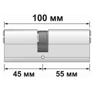 Цилиндровый механизм APECS SM-100 (45/55) NI никель