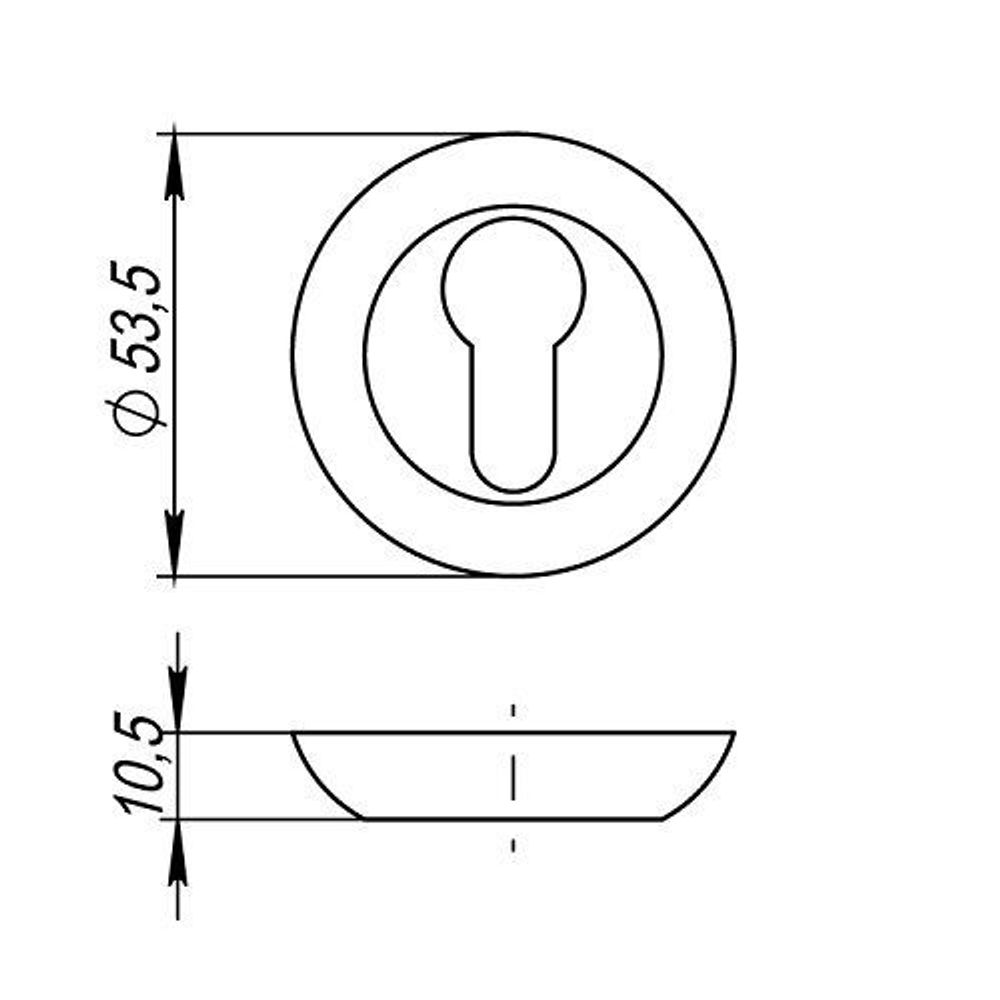 Накладка под цилиндр PUNTO ET TL GR-23 графит /40163/