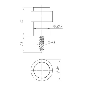 Упор дверной FUARO DS-14 BL чёрный /43243/