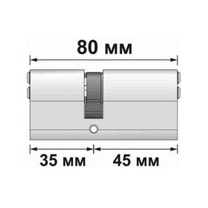 Цилиндровый механизм FUARO G-PRO500/80 mm (30+10+40) SSC сатин. хром 5 кл. /64205/