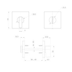 Ручка поворотная PUNTO BK6 EST.Q52 JOY SSC-16 сатин.хром /61117/